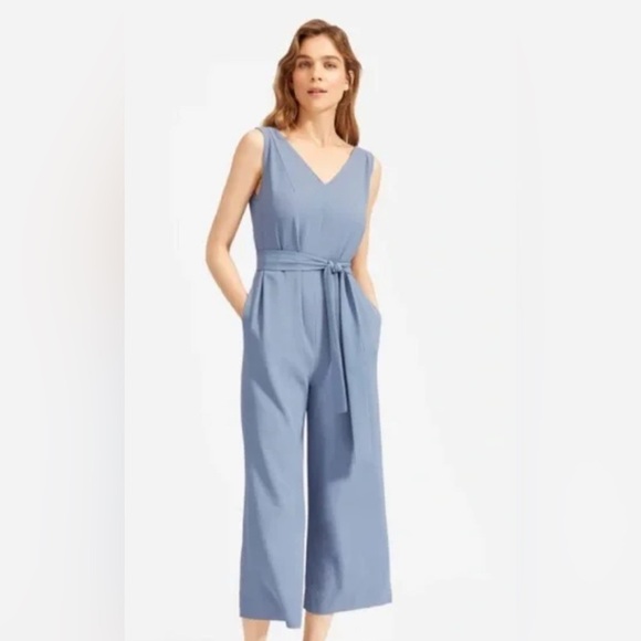 Everlane Japanese GoWeave Essential Jumpsuit – Light Blue, Size 2 - Picture 1 of 11